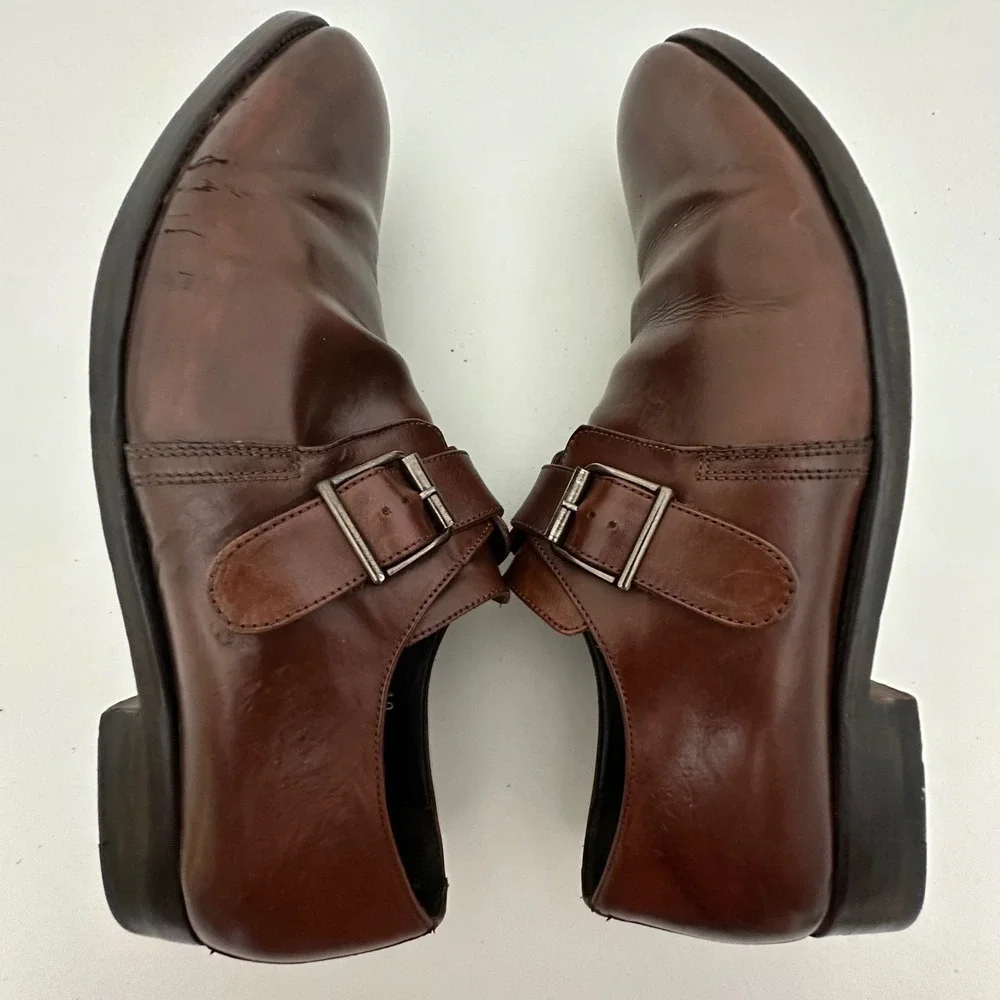 To Boot NY Adam Derrick Mens Shoes 10 Brown Leather Single Monk Strap Classic